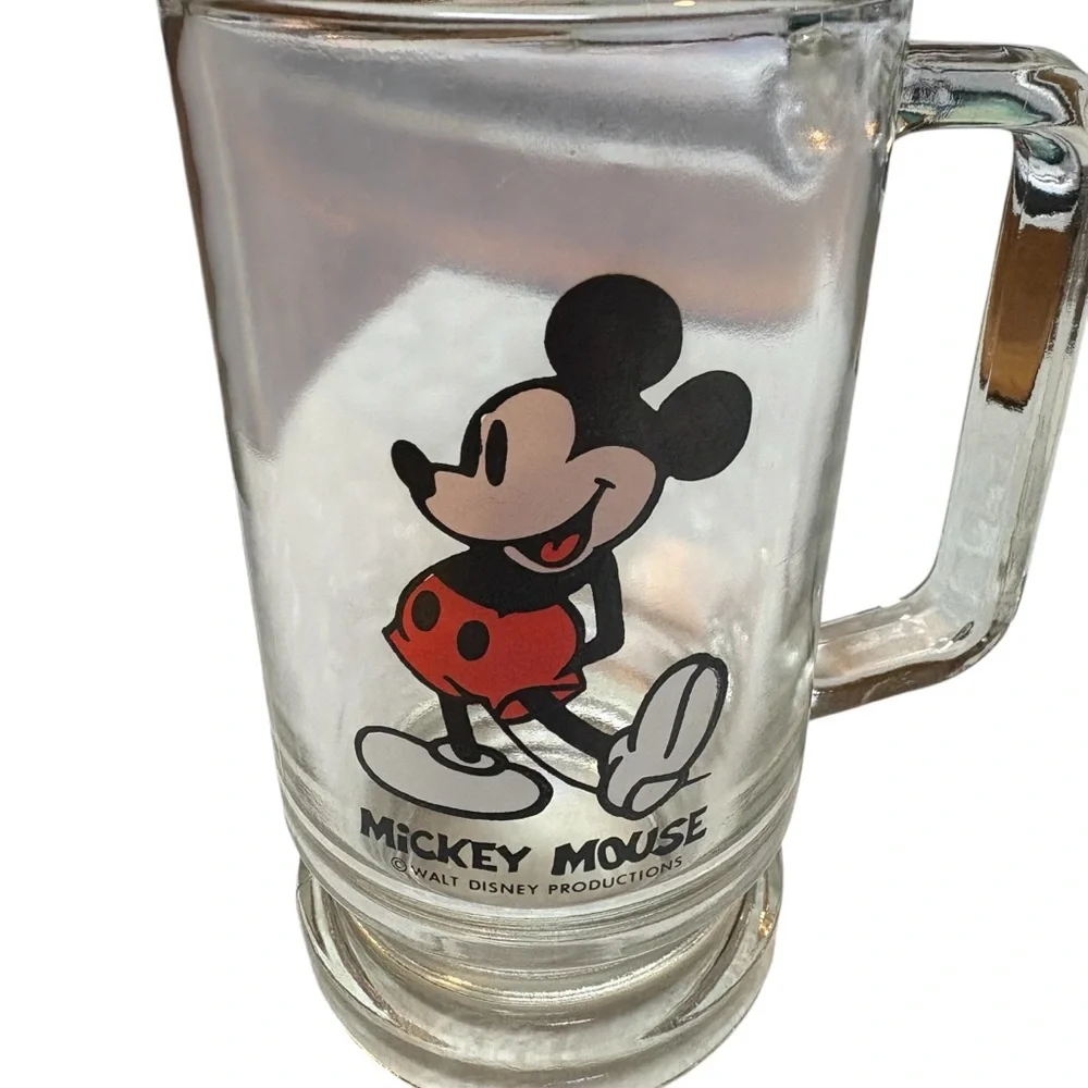 Vintage Disney Mickey Mouse Glass Mug